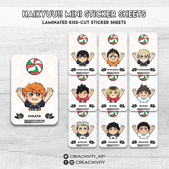 Haikyuu Catch This Volleyball Mini Sticker Sheets Cosplay Ph