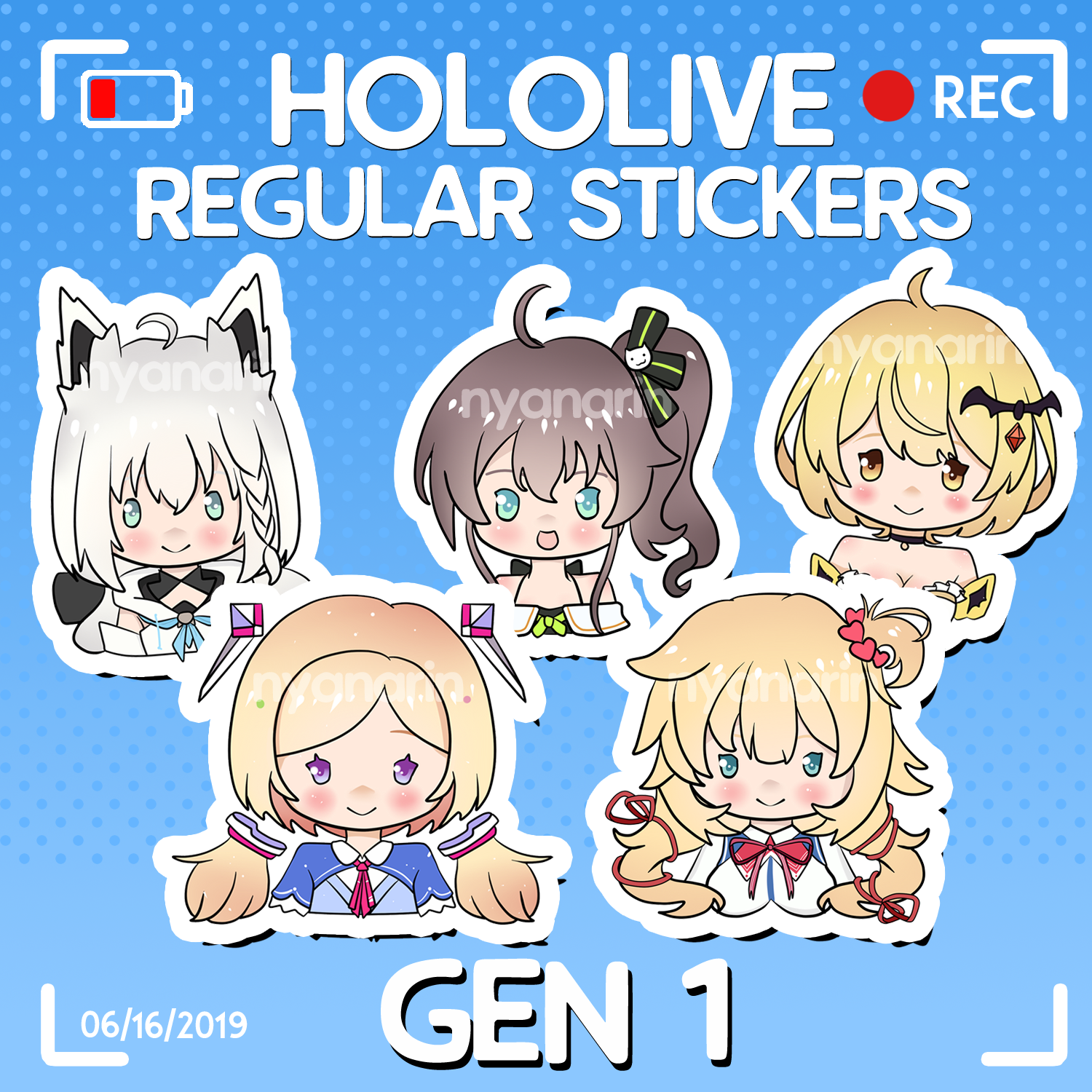 Hololive GEN 1 Sticker Set - Cosplay.ph